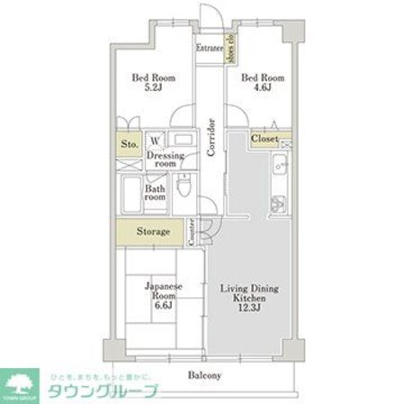 アーバンパーク三ツ池公園Eの物件間取画像